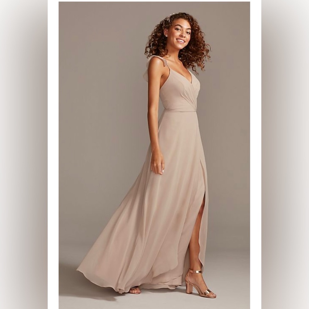 David’s Bridal V Neck Bridesmaid Dress